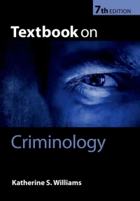 Cover image: Textbook on Criminology 7th edition 9780199592708