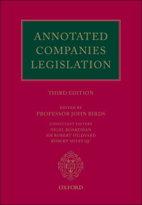 Cover image: Annotated Companies Legislation 3rd edition 9780199677696