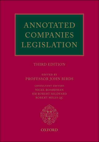 Titelbild: Annotated Companies Legislation 3rd edition 9780199677696