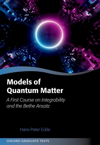 Imagen de portada: Models of Quantum Matter 9780199678839