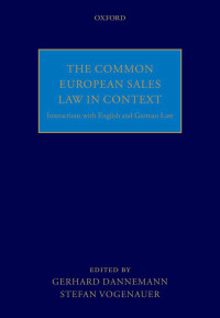 Omslagafbeelding: The Common European Sales Law in Context 1st edition 9780199678907