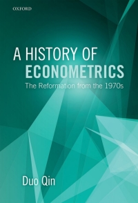 Cover image: A History of Econometrics 9780199679348