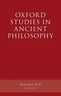 Cover image: Oxford Studies in Ancient Philosophy, Volume 45 1st edition 9780199679430