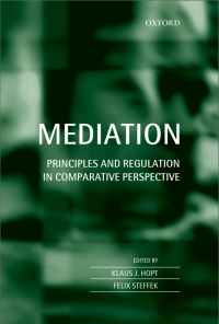 Cover image: Mediation 1st edition 9780199653485