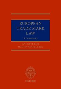 Imagen de portada: European Trade Mark Law 1st edition 9780199680443