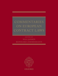 Imagen de portada: Commentaries on European Contract Laws 1st edition 9780198790693