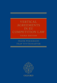 Cover image: Vertical Agreements in EU Competition Law 3rd edition 9780198791027