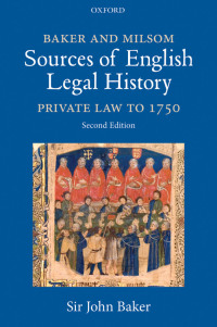 Cover image: Baker and Milsom Sources of English Legal History 2nd edition 9780199546800