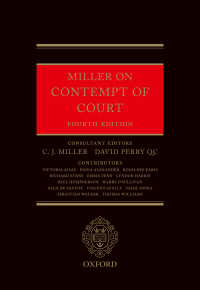 Cover image: Miller on Contempt of Court 4th edition 9780198793465