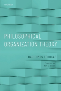 Cover image: Philosophical Organization Theory 9780198794547