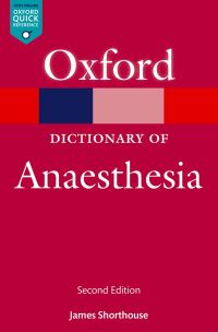 Cover image: A Dictionary of Anaesthesia 2nd edition