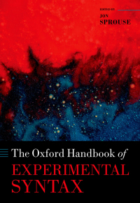 Imagen de portada: The Oxford Handbook of Experimental Syntax 9780198797722