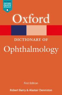 Omslagafbeelding: A Dictionary of Ophthalmology 1st edition