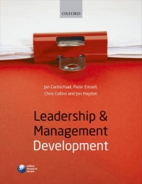 Imagen de portada: Leadership and Management Development 9780199580873