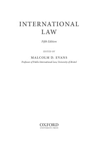 Cover image: International Law 5th edition 9780198791836