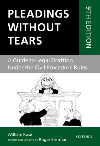 Cover image: Pleadings Without Tears 9th edition 9780198804055
