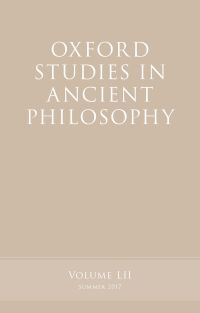 Cover image: Oxford Studies in Ancient Philosophy, Volume 52 1st edition 9780198805779