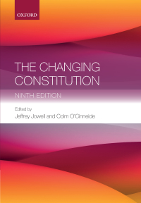 Cover image: The Changing Constitution 9th edition 9780198806363
