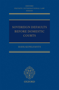 Titelbild: Sovereign Defaults Before Domestic Courts 9780198807230