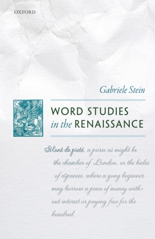 Cover image: Word Studies in the Renaissance 9780198807377