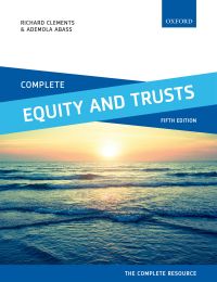 Cover image: Complete Equity and Trusts 5th edition 9780198787549