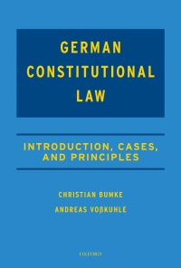 Cover image: German Constitutional Law 9780198808091