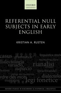 Cover image: Referential Null Subjects in Early English 9780198808237