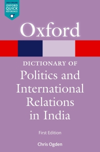 Titelbild: A Dictionary of Politics and International Relations in India 1st edition