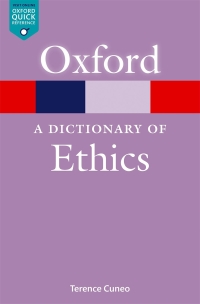 Cover image: A Dictionary of Ethics 1st edition