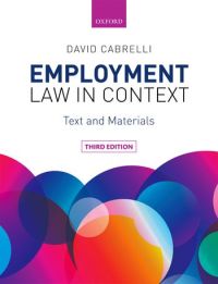 صورة الغلاف: Employment Law in Context 3rd edition 9780192542557