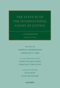 Cover image: The Statute of the International Court of Justice 3rd edition 9780198814894