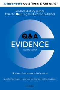 Cover image: Concentrate Questions and Answers Evidence 2nd edition 9780198819905