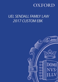 Cover image: UEL: Family Law 2017 Custom Ebook 9780192554277
