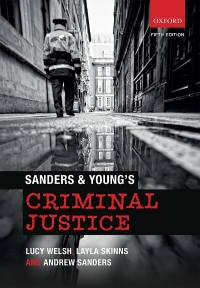 Immagine di copertina: Sanders & Young's Criminal Justice 5th edition 9780199675142