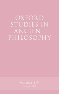 Imagen de portada: Oxford Studies in Ancient Philosophy, Volume 54 1st edition 9780198825128