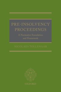 صورة الغلاف: Pre-Insolvency Proceedings 9780198799924