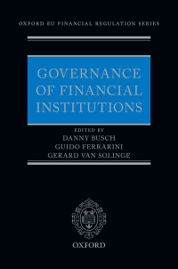 Omslagafbeelding: Governance of Financial Institutions 1st edition 9780198799979