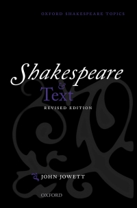 Cover image: Shakespeare and Text 9780198827559