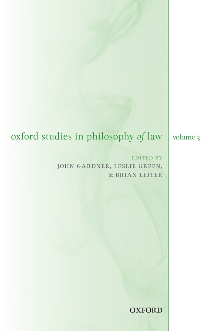 Cover image: Oxford Studies in Philosophy of Law Volume 3