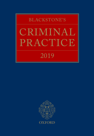 Cover image: Blackstone's Criminal Practice 2019 9780192563484