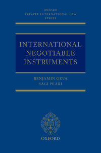Cover image: International Negotiable Instruments 9780198828686