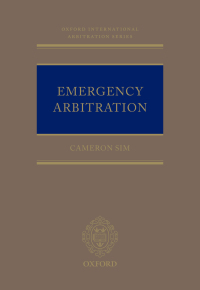 Cover image: Emergency Arbitration 9780192566782