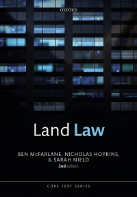 صورة الغلاف: Land Law 2nd edition 9780198831877