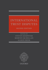 Cover image: International Trust Disputes 2nd edition 9780198832737