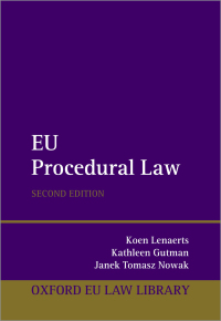 Cover image: EU Procedural Law 2nd edition 9780198833086