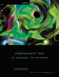 Cover image: Employment Law in Context 4th edition 9780192576637