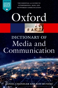 Imagen de portada: A Dictionary of Media and Communication 3rd edition 9780198841838