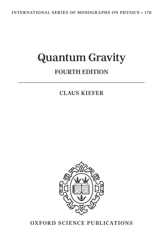 Cover image: Quantum Gravity 4th edition 9780198842132