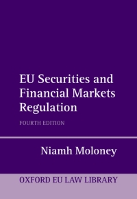 Cover image: EU Securities and Financial Markets Regulation 4th edition 9780198844877