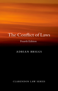 Cover image: The Conflict of Laws 4th edition 9780198845232